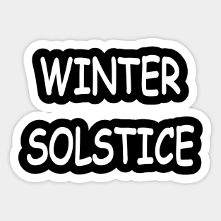 Winter Solstice, transparent Sticker